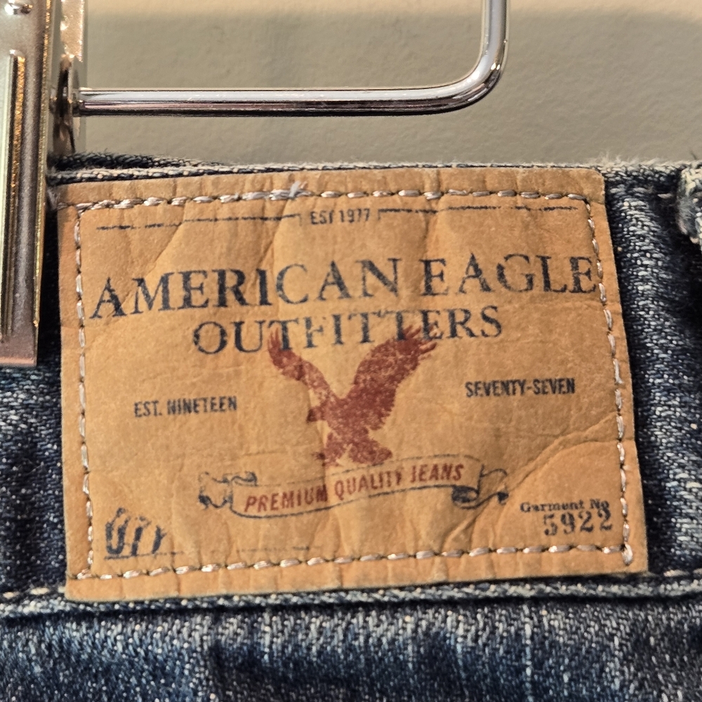 American Eagle Y2K Vintage Sequined Denim Mini Jean Skirt 14 - Picture 3 of 9